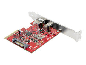 StarTech.com 2-Port 10Gbps USB-A & USB-C PCIe Card, USB 3.1 Gen 2 PCI Express Type C/A Host Controller Card Adapter, USB 3.2 Gen 2x1 PCIe Desktop Expansion Add-On Card, Windows/macOS/Linux