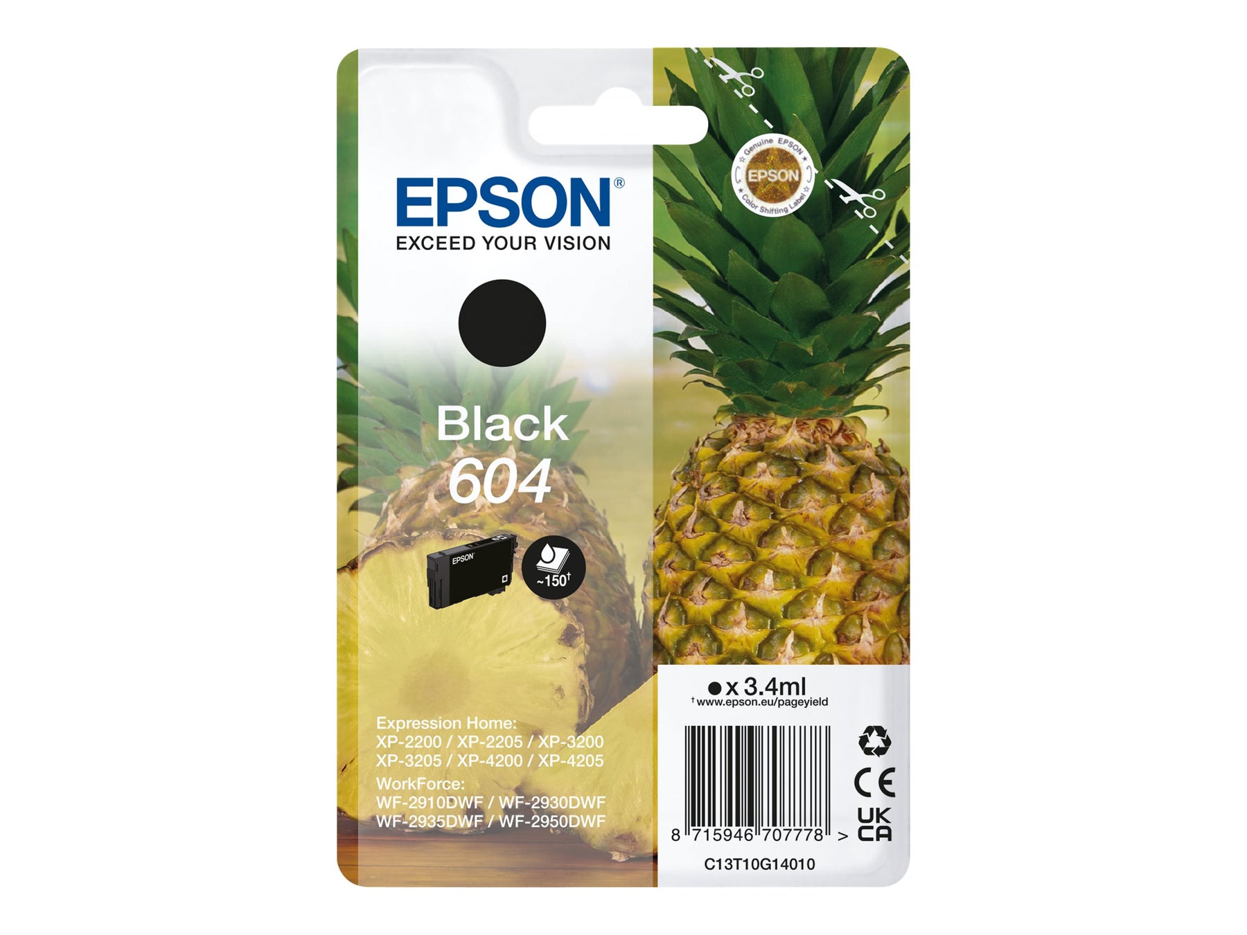 Epson 604 Singlepack - 3.4 ml - Schwarz - original