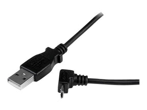 StarTech.com 2m USB 2.0 A auf Micro B Kabel aufwärtsgewinkelt - Schwarz - USB A / Micro B Datenkabel / Anschlusskabel - USB-Kabel - Micro-USB Typ B (M)