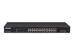 Intellinet 24-Port Gigabit Ethernet PoE+ Web-Managed Switch with 2 SFP Ports, 24 x PoE ports, IEEE 802.3at/af Power over Ethernet (PoE+/PoE)