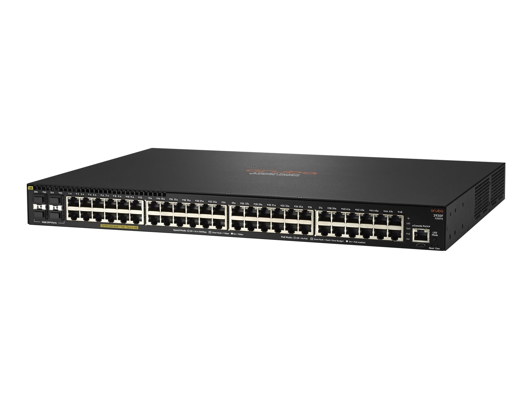 HPE Aruba 2930F 48G PoE+ 4SFP - Switch - L3 - managed - 48 x 10/100/1000 (PoE+)