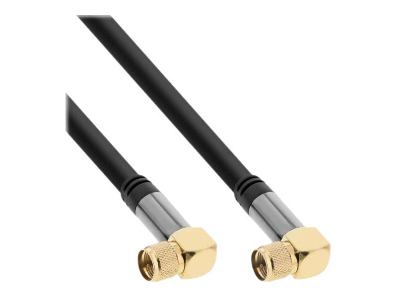 InLine Premium - Antennenkabel - F-Stecker männlich gewinkelt zu F-Stecker männlich gewinkelt
