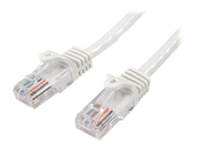 StarTech.com 0,5m Cat5e Ethernet Netzwerkkabel Snagless mit RJ45 - Cat 5e UTP Kabel - Weiß - Patch-Kabel - RJ-45 (M)