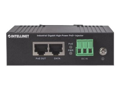 Intellinet Gigabit High-Power PoE+ Industrie-Injektor, 1 x 30 Watt-Port, IEEE 802.3at/af Power over Ethernet (PoE+/PoE)