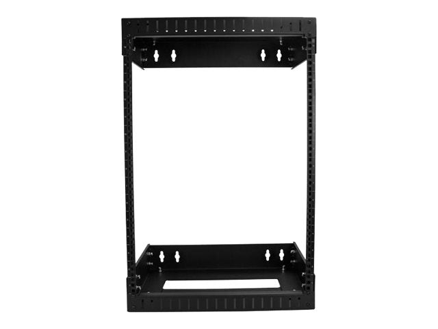 StarTech.com 15U 19" Wall Mount Network Rack, Adjustable Depth 12-20" 2 Post Open Frame Server Room Rack for AV/Data/ IT Communication/Computer Equipment/Switch with Cage Nuts & Screws - 15U Adjustable Rack (RK15WALLOA)