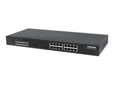 Intellinet 16-Port Gigabit Ethernet PoE+ Switch, 16 x PoE-Ports, IEEE 802.3at/af Power over Ethernet (PoE+/PoE)