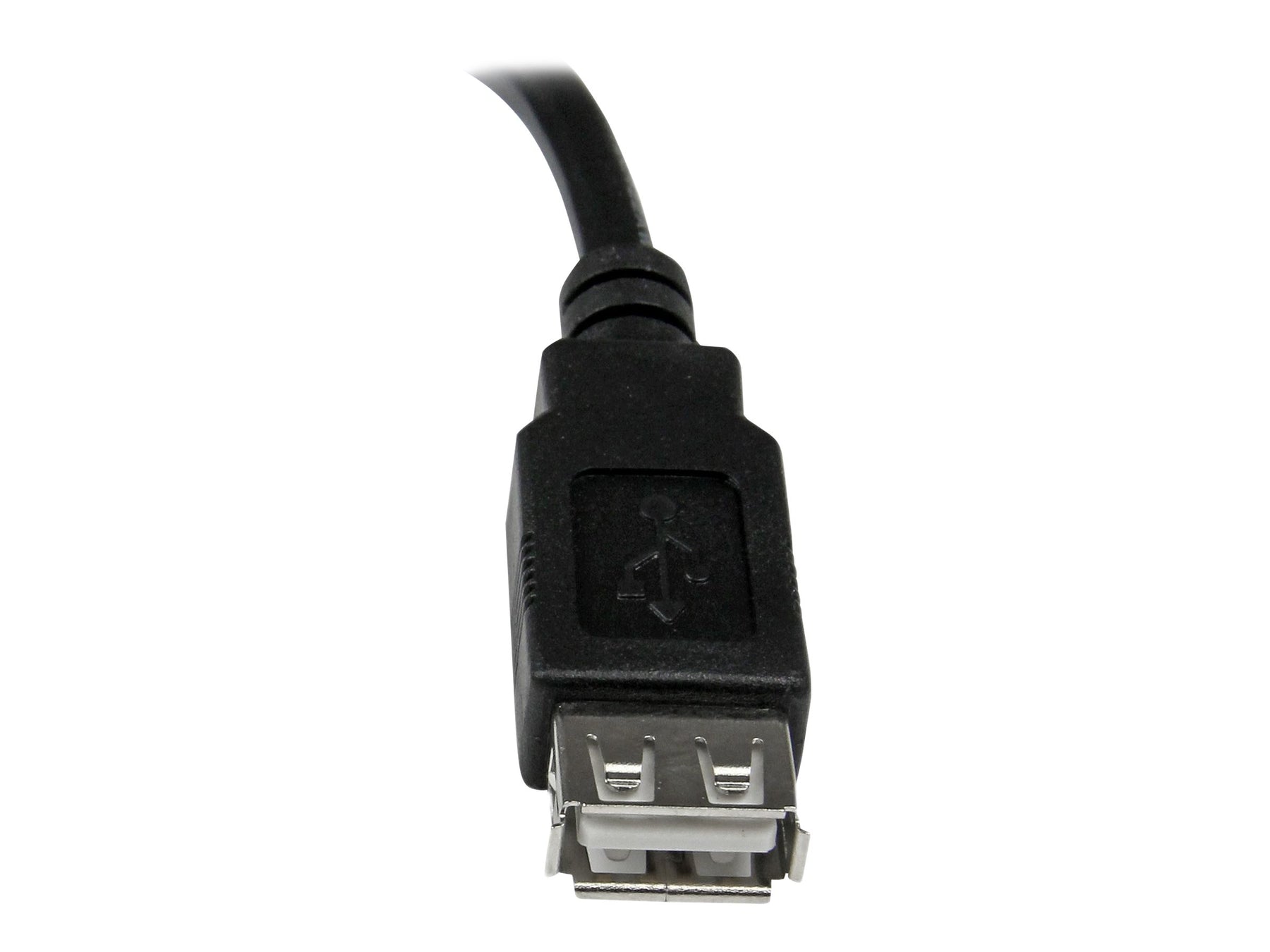 StarTech.com USB 2.0 Verlängerung 15cm - USB-A Verlängerungskabel Stecker auf Buchse - Schwarz - USB-Verlängerungskabel - USB (M)