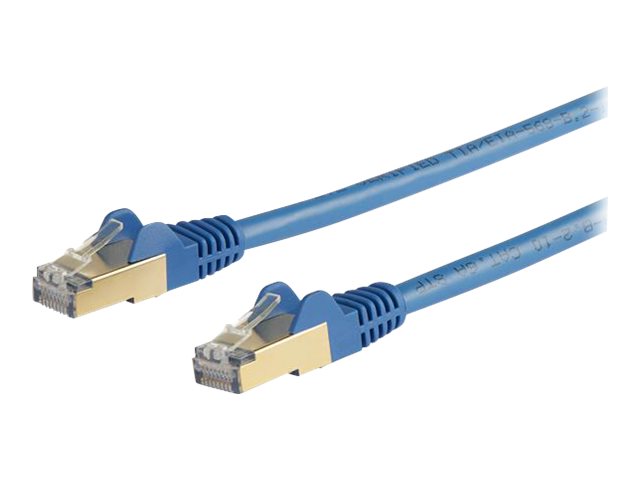 StarTech.com 6ASPAT10MBL Patchkabel CAT6a  (10 m, blau, RJ45-Snagless-Steckverbinder, CAT6a-STP-Kabel, Kupferdraht, Netzwerkkabel)