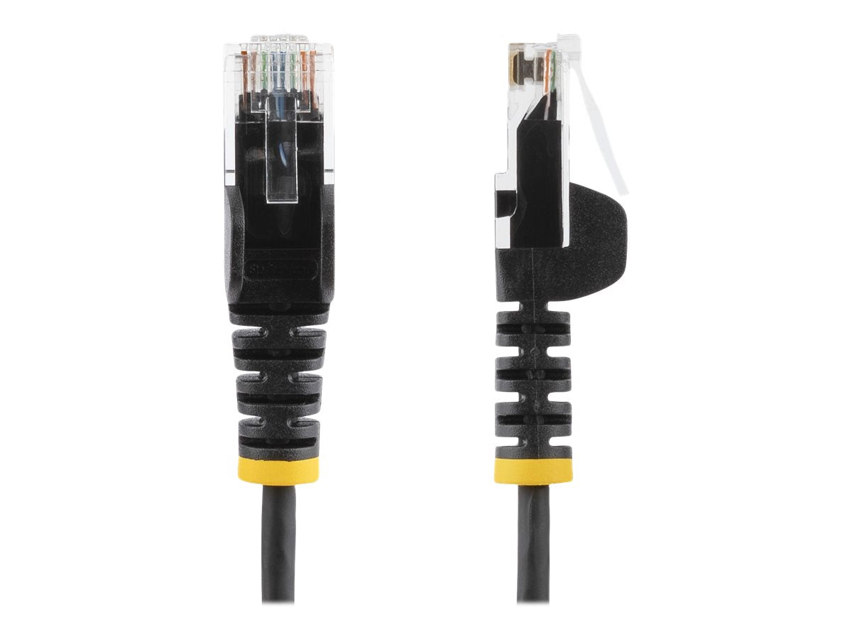 StarTech.com 2m Slim LSZH CAT6 Ethernet Cable, 10 Gigabit Snagless RJ45 100W PoE Patch Cord, CAT 6 10GbE UTP Network Cable w/Strain Relief, Black, Fluke Tested/ETL, Low Smoke Zero Halogen - Category 6 - 28AWG (N6PAT200CMBKS)