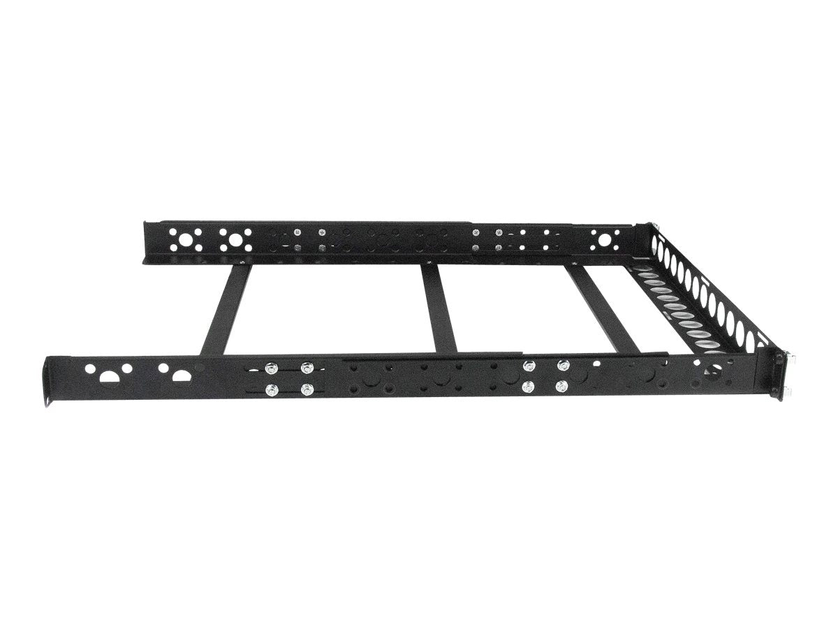 StarTech.com 1HE tiefenvestellbare 19 Zoll Server Rack Schienen - Universal Rack Schiene - Rack-Schiene - Schwarz - 1U - 48.3 cm (19")