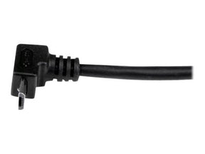 StarTech.com 1m USB 2.0 A auf Micro B Kabel aufwärtsgewinkelt - Schwarz - USB A / Micro B Datenkabel / Anschlusskabel - USB-Kabel - Micro-USB Typ B (M)