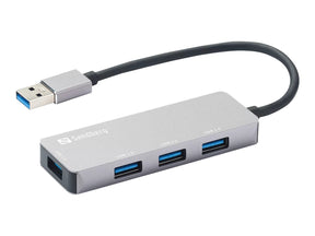 SANDBERG Hub - 1 x SuperSpeed USB 3.0 + 3 x USB 2.0