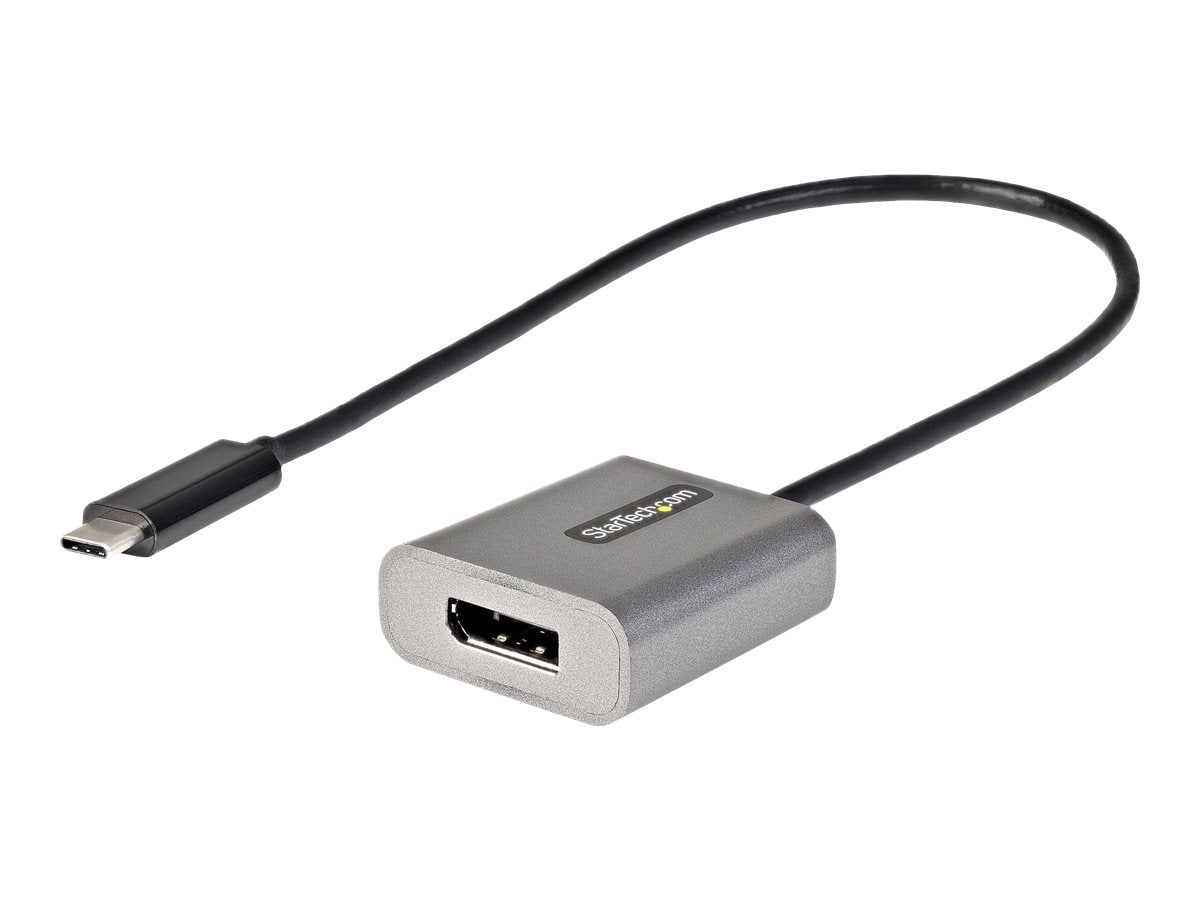 StarTech.com USB-C auf DisplayPort Adapter - 8K/4K 60Hz USB-C zu DisplayPort 1.4-Adapter Dongle - USB-Type-C auf DP Monitor Videokonverter - Funktioniert mit Thunderbolt 3 - 30cm Kabel (CDP2DPEC)