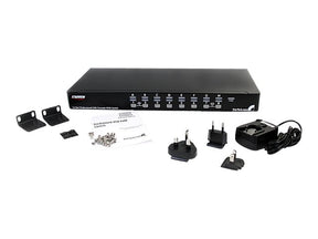 StarTech.com 16 Port 1U Rackmount USB KVM Switch with OSD (SV1631DUSBU)