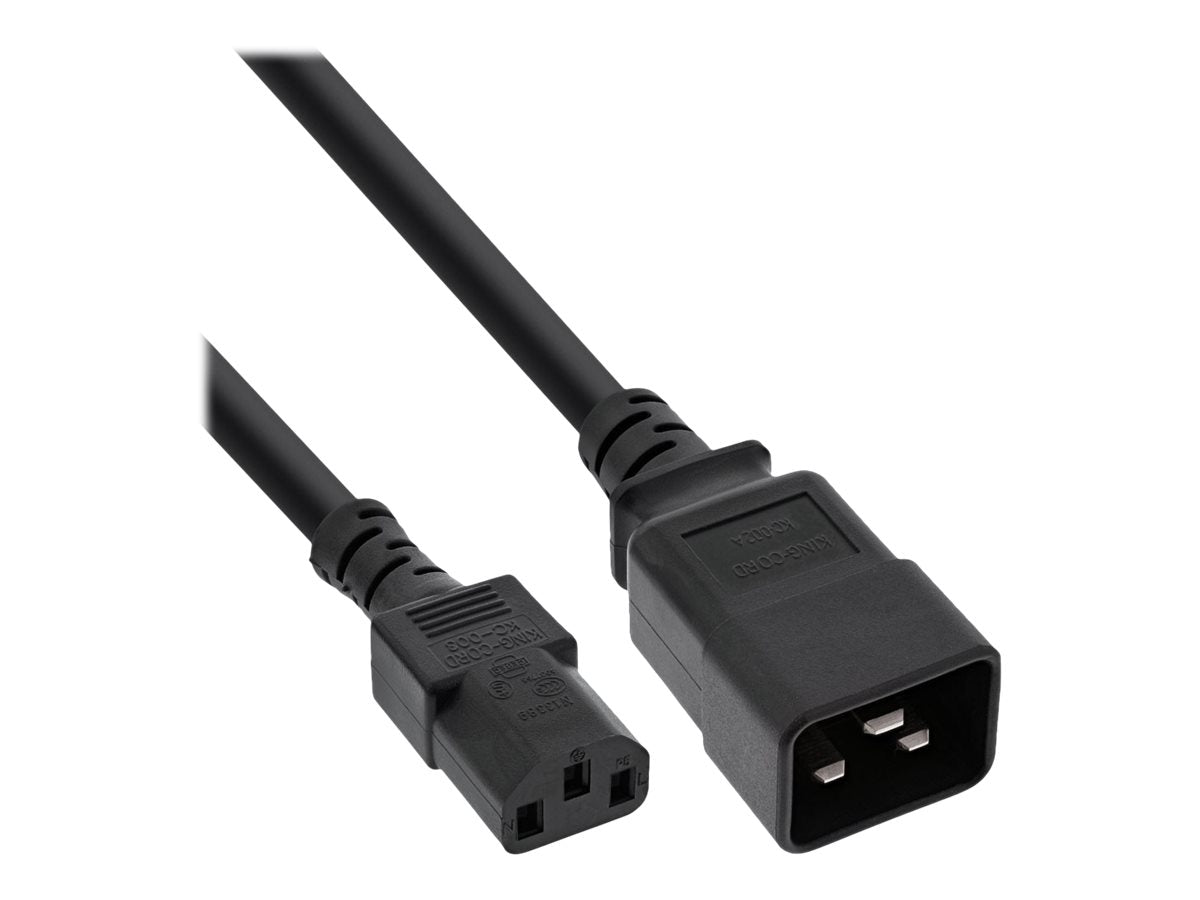 InLine Netz Adapterkabel - IEC-60320 C20 auf C13 - max.10A - 2m