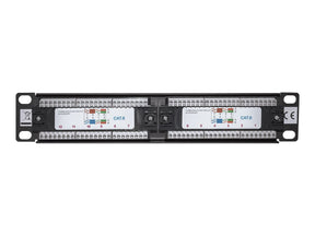 Intellinet 10" 12-Port Cat6 Patchpanel, UTP, 10", 1 HE, schwarz - Patch Panel - Rack montierbar - RJ-45 X 12 - Schwarz, RAL 9005 - 1U - 25.4 cm (10")