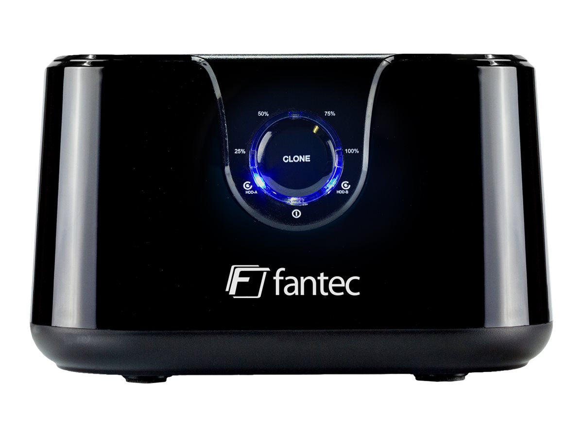 FANTEC DS-X2U3-Glanz - HDD / SSD Dockingstation Schächte: 2 - 2,5" / 3,5" gemeinsam genutzt (6,4 cm/8,9 cm gemeinsam genutzt)