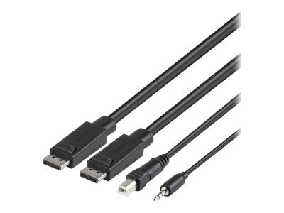 Belkin Secure KVM Combo Cable - Tastatur- / Video- / Maus- / Audio-Kabel - TAA-konform - USB, Mini-Stecker, DisplayPort (M)