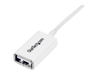 StarTech.com 1m USB 2.0 Verlängerungskabel A auf A - Stecker/Buchse - Weiß - USB A (St)