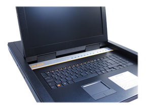 Inter-Tech KVM-1708 LED - KVM-Konsole mit KVM-Switch - 8 Anschlüsse - PS/2, USB - QWERTZ - 43.2 cm (17")