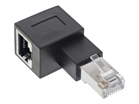 InLine Patchkabel-Adapter Cat.6A - RJ45 Stecker/Buchse - 90° nach links gewinkelt