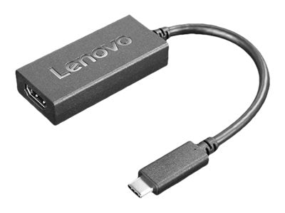 Lenovo Videoadapter - 24 pin USB-C männlich zu HDMI weiblich - 24 cm - Schwarz - unterstützt 4K 60 Hz (3840 x 2160)