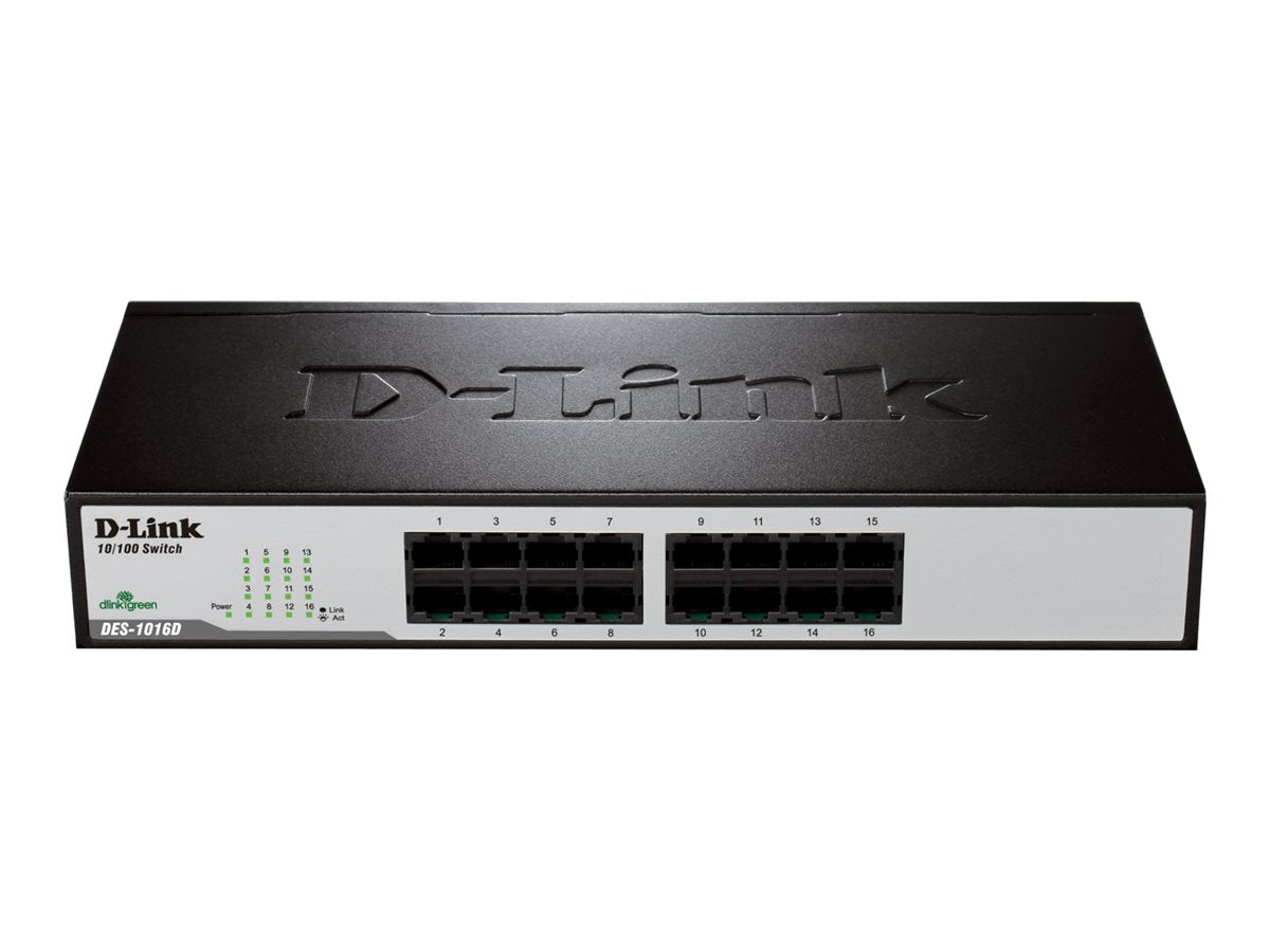 D-Link DES 1016D - Switch - unmanaged - 16 x 10/100