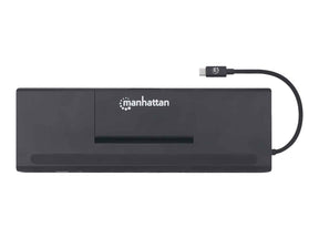 Manhattan USB-C Dock/Hub with Card Reader and MST, Ports (x9):