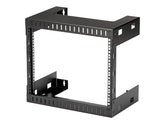 StarTech.com 8U 19" Wall Mount Network Rack - 12" Deep 2 Post Open Frame Server Room Rack for Data/AV/IT/Computer Equipment/Patch Panel with Cage Nuts & Screws 135lb Capacity, Black (RK812WALLO)