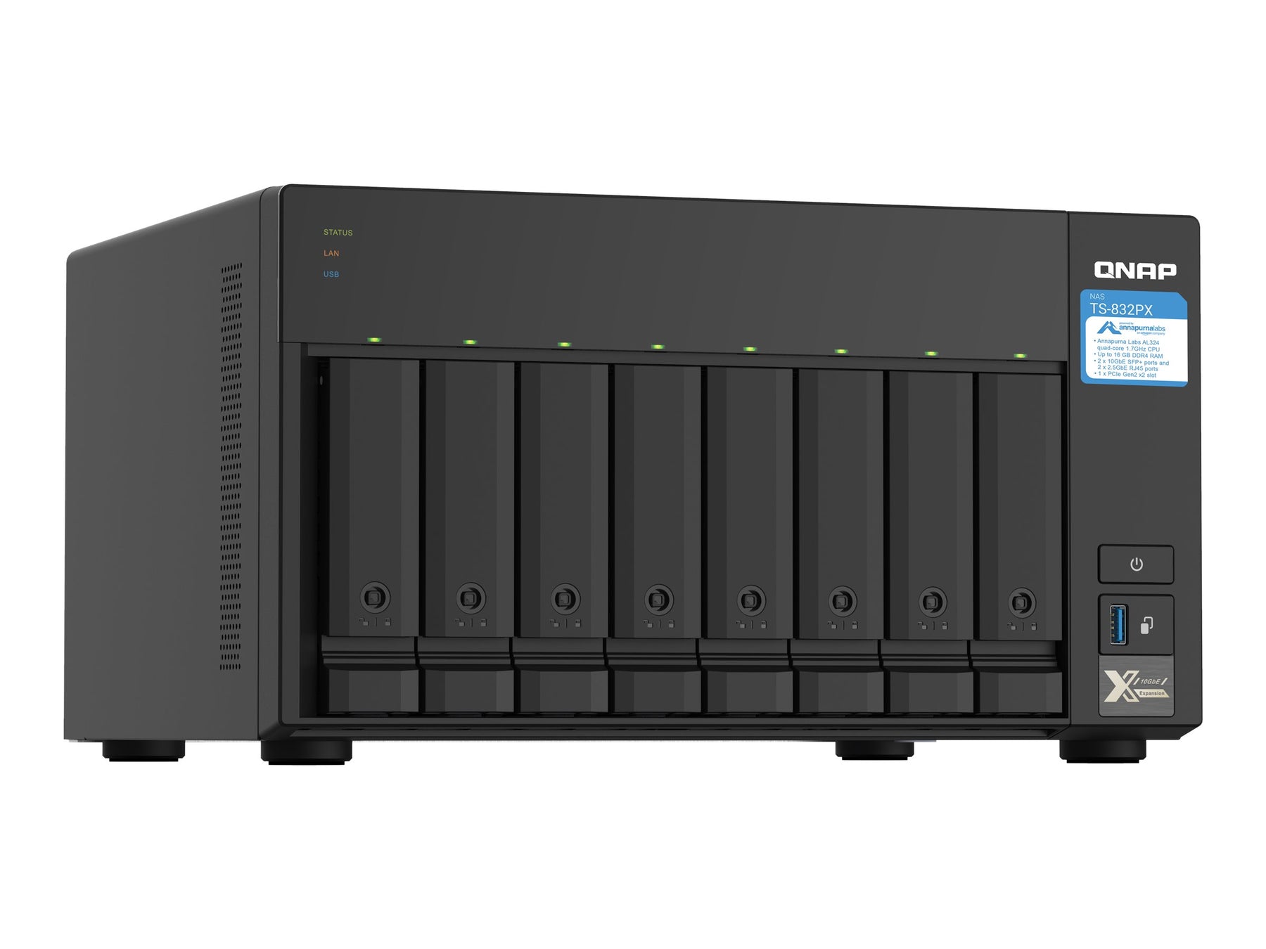 QNAP TS-832PX-4G - NAS-Server - 8 Schächte - SATA 6Gb/s