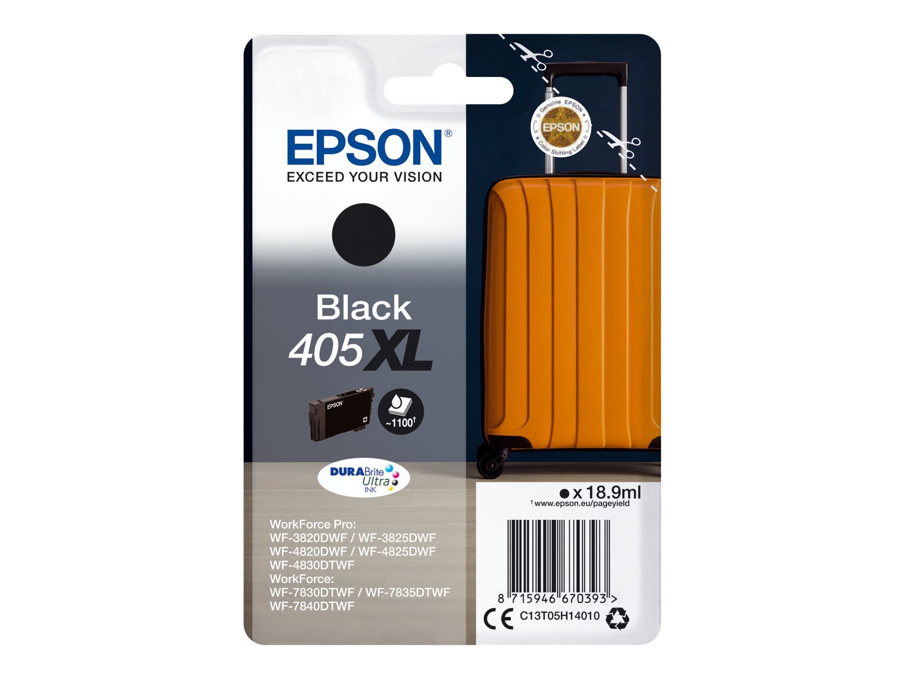 Epson 405XL - 18.9 ml - Schwarz - original - Tintenpatrone