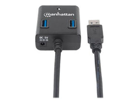 Manhattan USB-A 4-Port Hub, 4x USB-A Ports, 5 Gbps (USB 3.2 Gen1 aka USB 3.0)