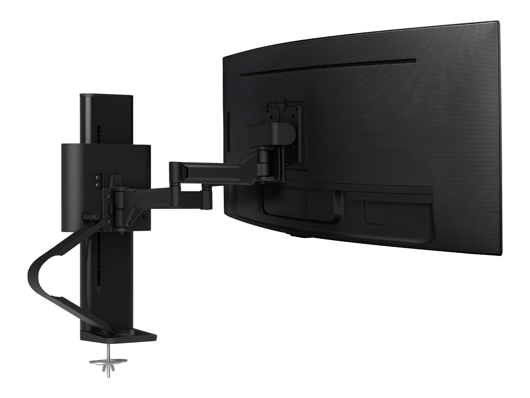 Ergotron TRACE - Befestigungskit (Pivot, Basis, VESA-Abstandshalter, Hubsäule, Verlängerungsarm, 2-teilige Tischklemme) - Patentierte Constant Force Technologie - für LCD-Display - mattschwarz - Bildschirmgröße: 54.6-96.5 cm (21.5-38")