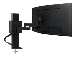 Ergotron TRACE - Befestigungskit (Pivot, Basis, VESA-Abstandshalter, Hubsäule, Verlängerungsarm, 2-teilige Tischklemme) - Patentierte Constant Force Technologie - für LCD-Display - mattschwarz - Bildschirmgröße: 54.6-96.5 cm (21.5-38")