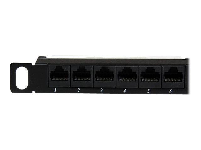 StarTech.com 24 Port 0.5U Cat5e Patch Panel - RJ45 Ethernet Rack Mount Cat 5e 110 Patch Panel - Rackmount Network Patch Panel (PANELHU24)