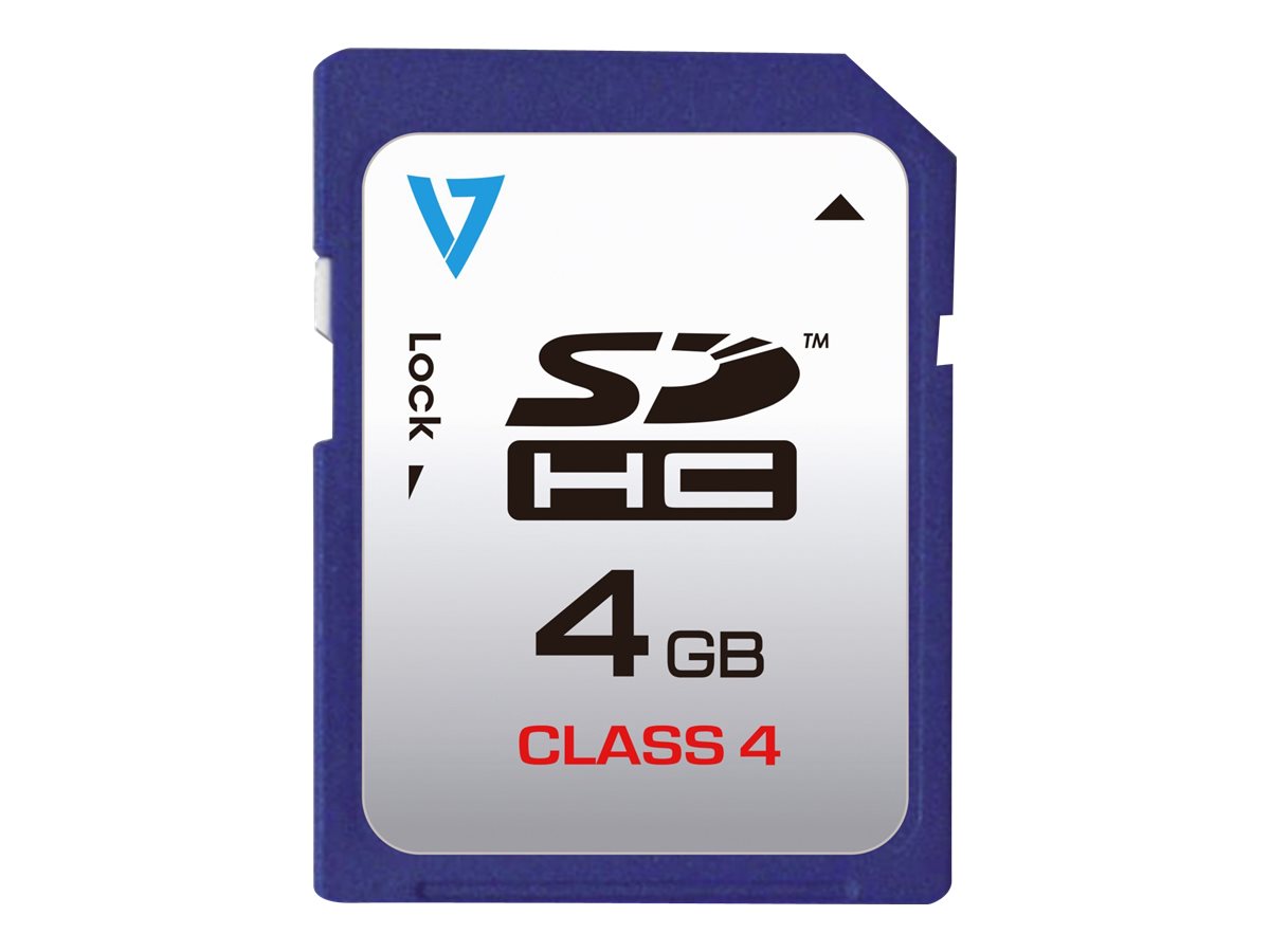 V7 VASDH4GCL4R - Flash-Speicherkarte - 4 GB - Class 4