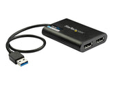 StarTech.com USB to Dual DisplayPort Adapter - 4K 60Hz - USB 3.0 (5Gbps)