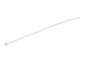 StarTech.com 15cm(6") Cable Ties, 3mm(1/8") wide, 39mm(1-3/8") Bundle Diameter, 18kg(40lb) Tensile Strength, Nylon Self Locking Zip Ties with Curved Tip, 94V-2/UL Listed, 100 Pack, White - Nylon 66 Plastic - TAA (CBMZT6N)