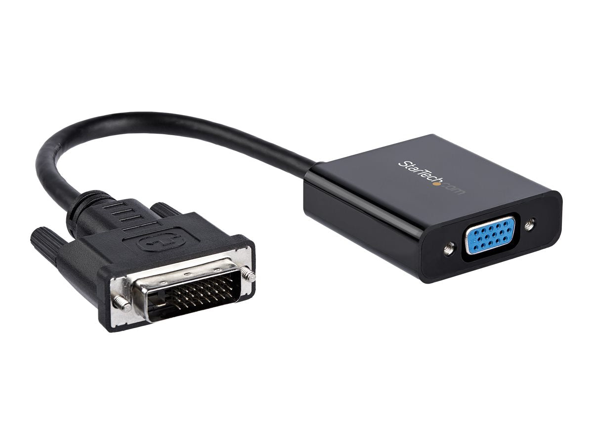 StarTech.com DVI-D auf VGA Aktives Video Adapter/ Konverter Kabel - DVI zu VGA Wandler Box Stecker / Buchse - 1920x1200 - 1080p - Videoadapter - DVI-D, Mikro-USB Typ B (nur Strom)