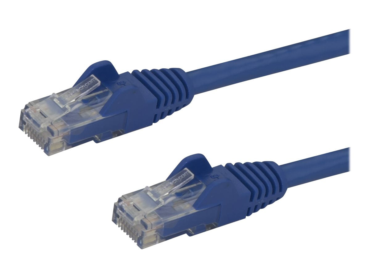 StarTech.com 7.5m CAT6 Ethernet Cable, 10 Gigabit Snagless RJ45 650MHz 100W PoE Patch Cord, CAT 6 10GbE UTP Network Cable w/Strain Relief, Blue, Fluke Tested/Wiring is UL Certified/TIA - Category 6 - 24AWG (N6PATC750CMBL)