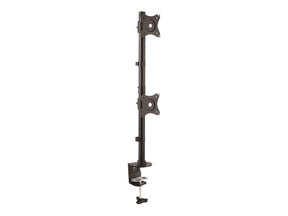 StarTech.com Vertical Desk Mount Dual Monitor Arm - For Monitors 13" to 27" - Adjustable - Desk Clamp / Grommet-Hole Mount - Dual VESA Monitors - Black (ARMDUALV)