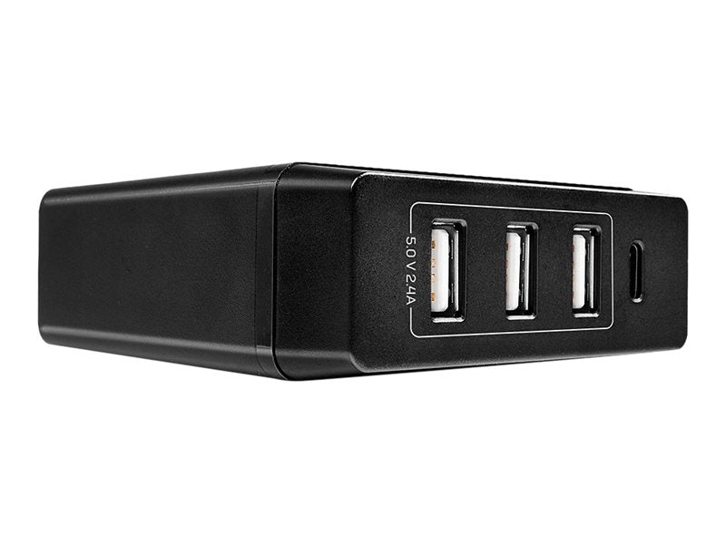 Lindy Netzteil - 72 Watt - 3 A - PD 3.0 - 4 Ausgabeanschlussstellen (3 x USB Typ A, 24 pin USB-C)