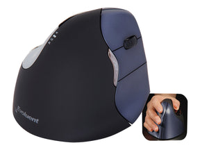 Evoluent VerticalMouse 4 Right - Vertikale Maus - Für Rechtshänder - Laser - 6 Tasten - kabellos - 2.4 GHz - kabelloser Empfänger (USB)