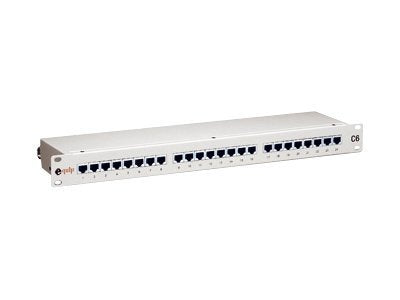 Equip Patch Panel - CAT 6 - STP - RAL 7035 - 1U - 48.3 cm (19")