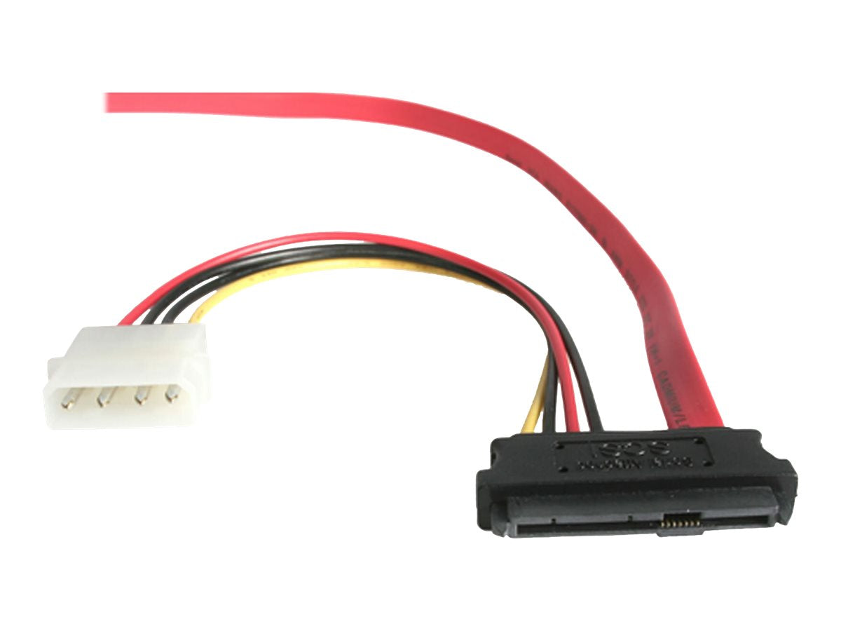 StarTech.com SAS auf SATA Slimline Kabel - SAS SATA SFF-8482 mit IDE Stromkabel - 1 x SATA (7pin)