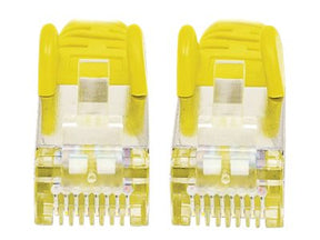 Intellinet Network Patch Cable, Cat7 Cable/Cat6A Plugs, 1m, Yellow, Copper, S/FTP, LSOH / LSZH, PVC, RJ45, Gold Plated Contacts, Snagless, Booted, Polybag - Patch-Kabel - RJ-45 (M)