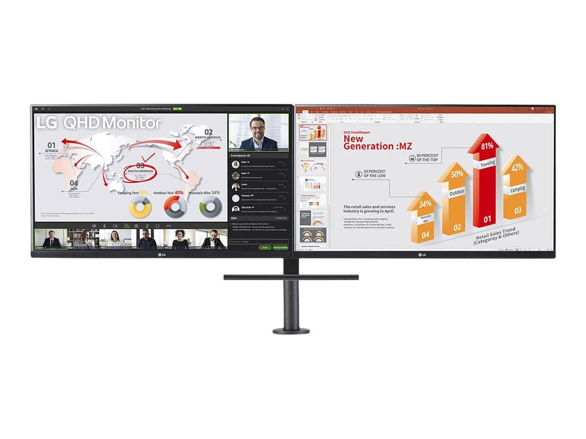 LG Ergo Dual 27QP88DP-BS - LED-Monitor - 68.466 cm (27")