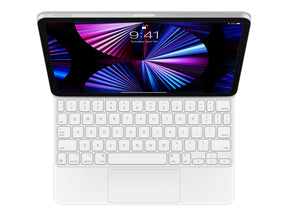 Apple Magic Keyboard - Tastatur und Foliohülle - mit Trackpad - hinterleuchtet - Apple Smart connector - QWERTZ - Deutsch - weiß - für 11-inch iPad Pro (1st generation, 2nd generation, 3rd generation)