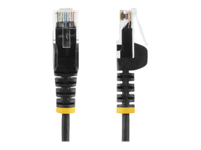 StarTech.com 3 m Cat6-Kabel - Schlankes Cat6-Patchkabel - Schwarz - Snagless RJ45-Anschlusse - Gigabit-Ethernet-Kabel - 28 AWG - Patch-Kabel - RJ-45 (M)