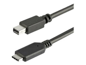 StarTech.com 1m / 3.3ft USB-C to Mini DisplayPort Cable - 4K 60Hz - Black - USB 3.1 Type C to mDP Adapter (CDP2MDPMM1MB)